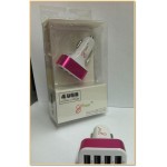 Emaan- 4-in-1 USB Car Adapter - PINK